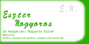 eszter mogyoros business card